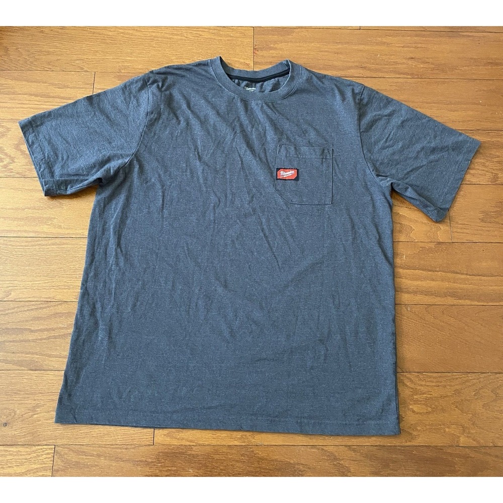 Workwear Milwaukee Tools Logo Fan T-Shirt | Mechanic, Construction Trade XL Gray